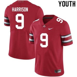 NCAA Ohio State Buckeyes Youth #9 Zach Harrison Scarlet Nike Football College Jersey DSP4145MA
